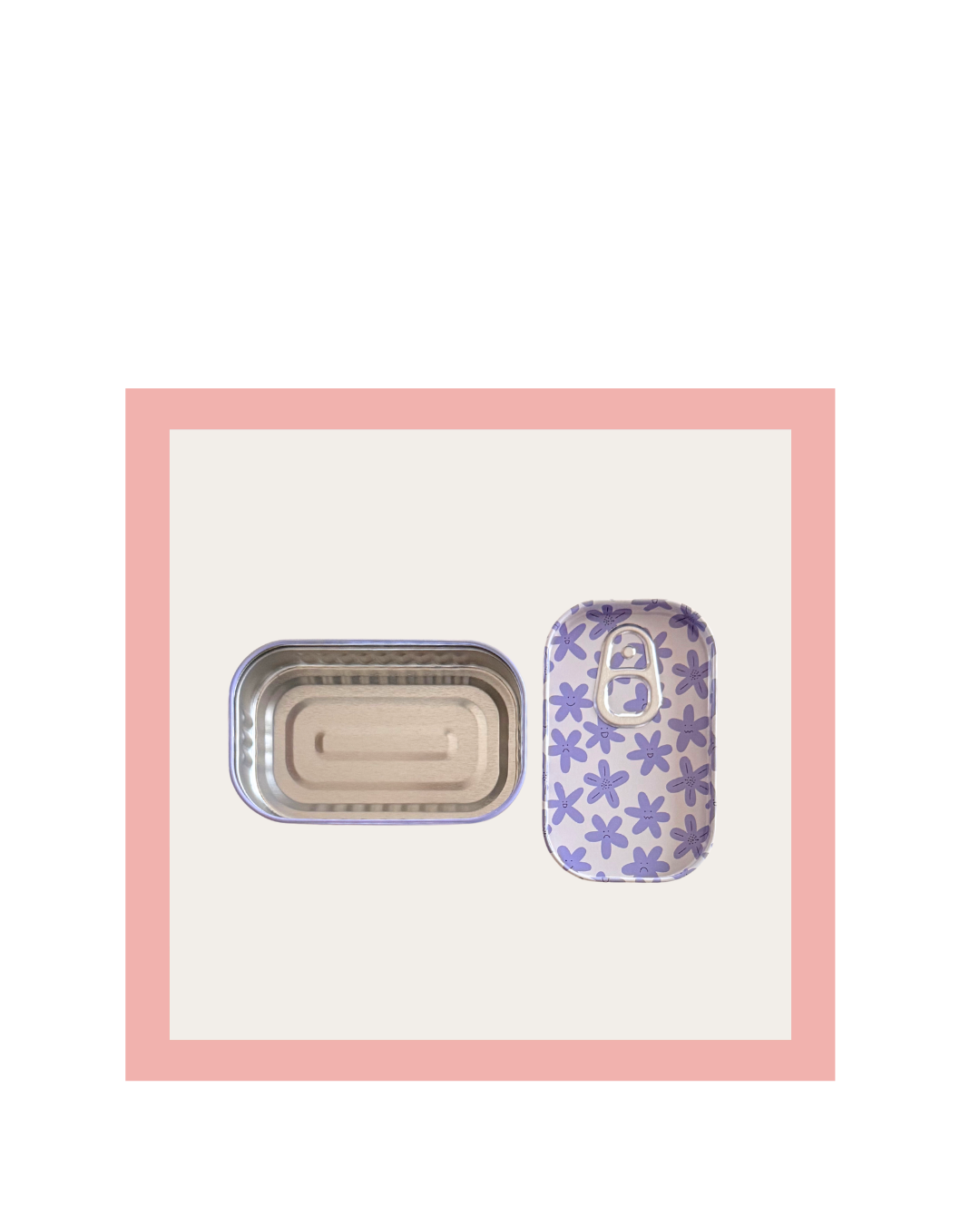 Lavender Daisies Tin Box