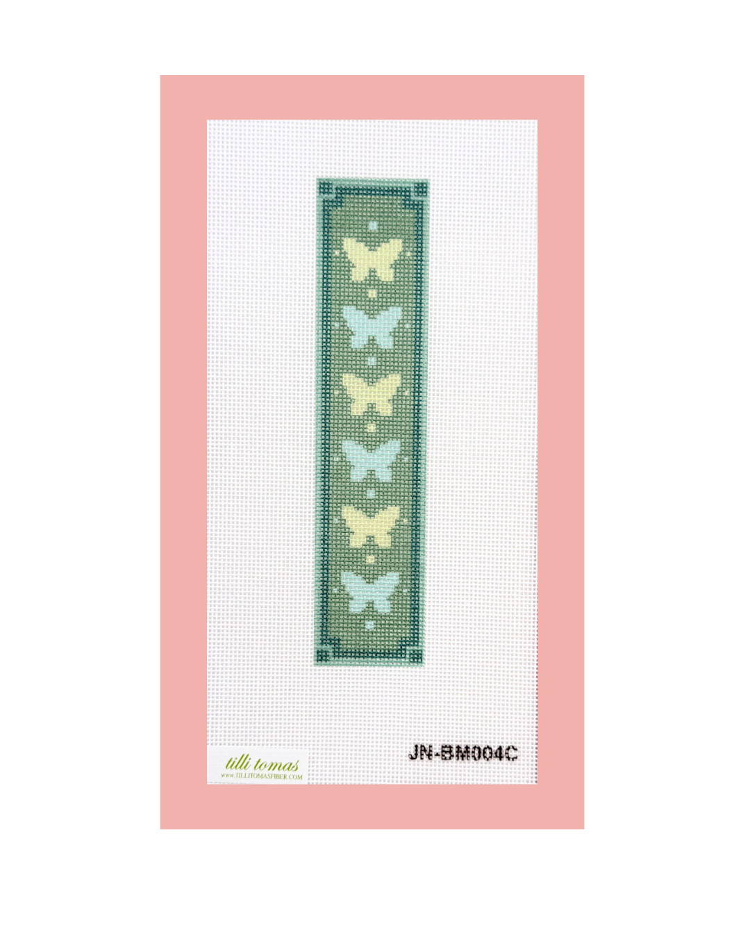 PASTEL BUTTERFLIES KEYFOB/BOOKMARK GREEN