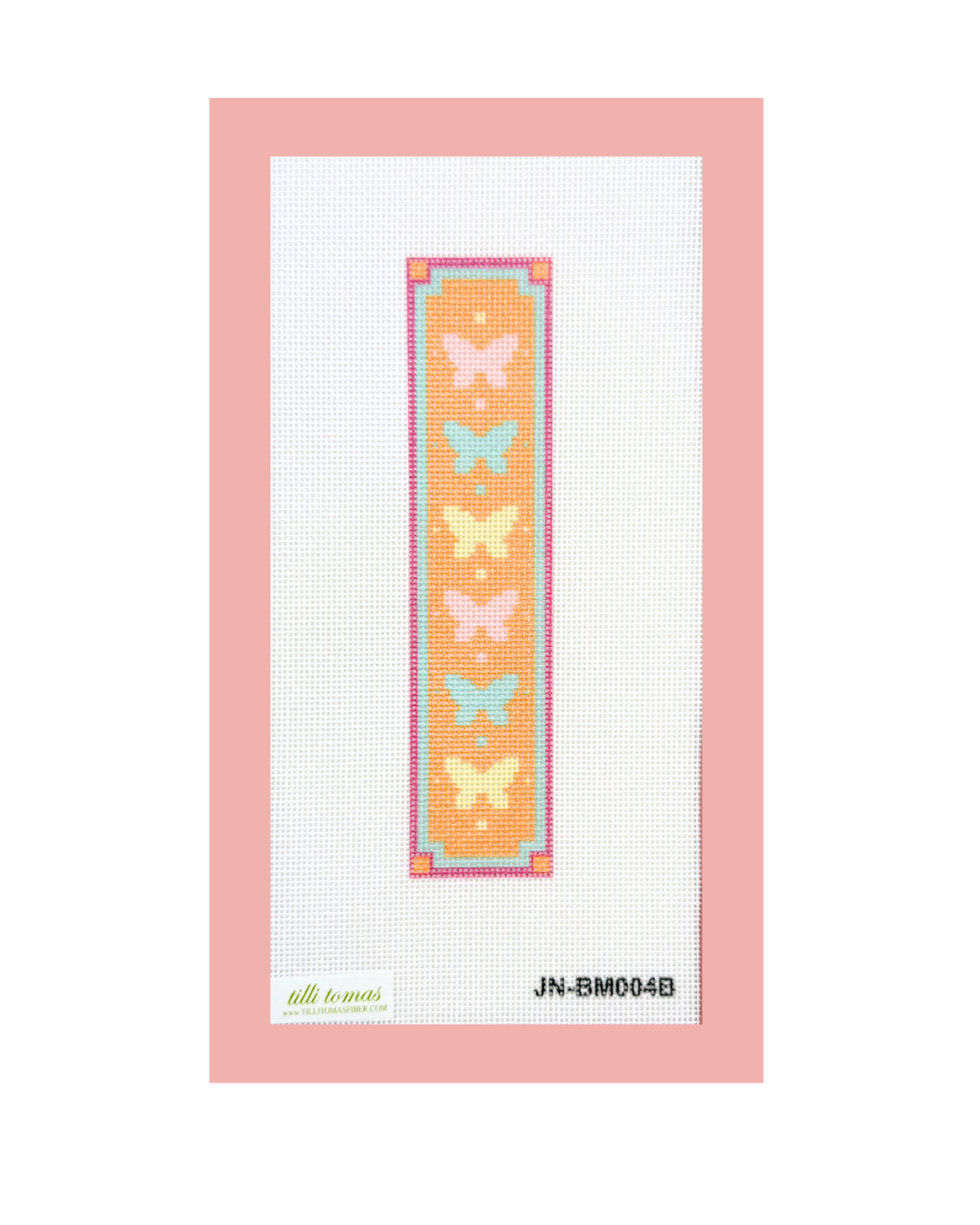PASTEL BUTTERFLIES KEYFOB/BOOKMARK ORANGE