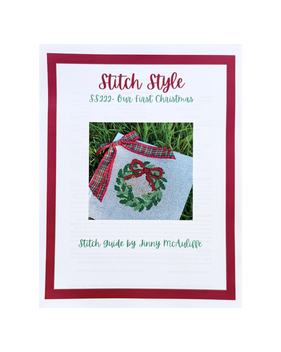 Our First Christmas Wreath with Stitch Guide