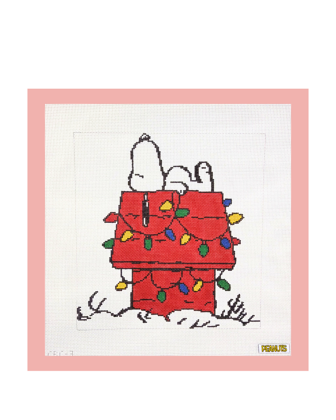 Snoopy on Lit Dog House