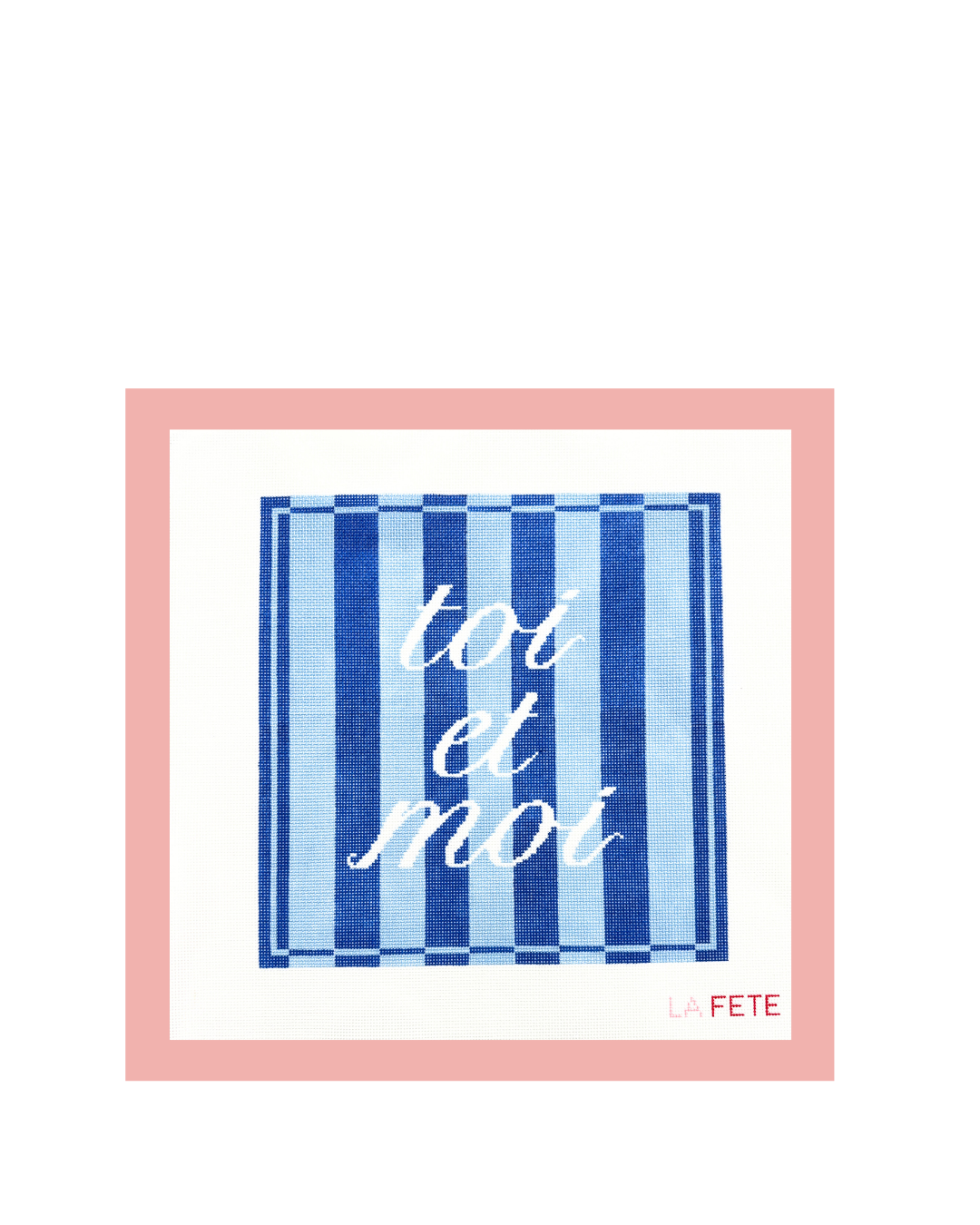 Toi et Moi Blue Pillow